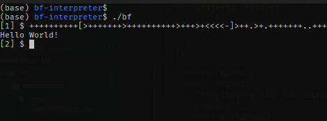 brainf terminal utility