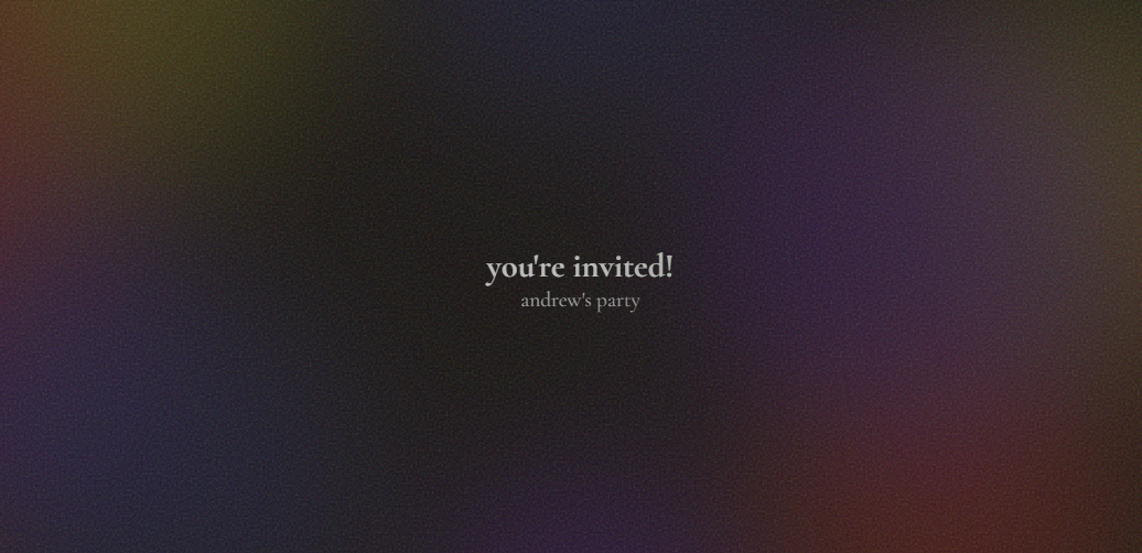 Invitation page