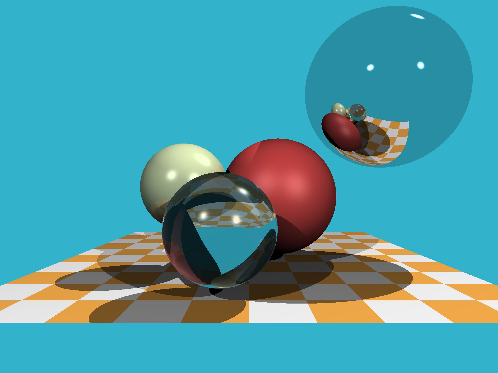 Tinyraytracer rendered image of a sphere